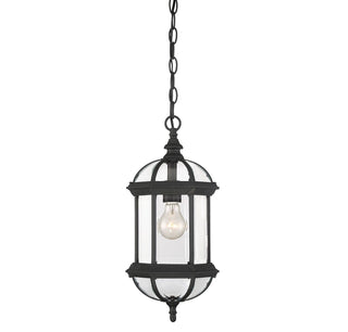 Kensington One Light Hanging Lantern in Textured Black