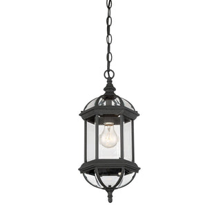 Kensington One Light Hanging Lantern in Textured Black