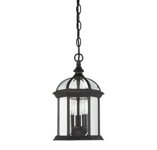 Kensington Three Light Hanging Lantern in Textured Black