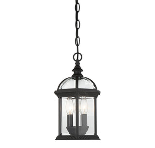 Kensington Three Light Hanging Lantern in Textured Black