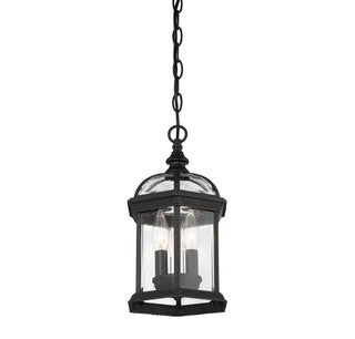 Kensington Three Light Hanging Lantern in Textured Black