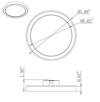 LED Flush Mount in White