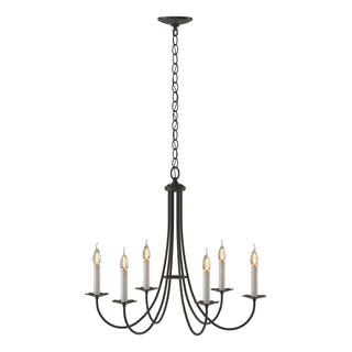 Hubbardton Forge - 101160-SKT-07 - Simple Sweep 6 Arm Chandelier - Simple Lines - Dark Smoke
