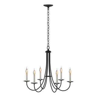 Hubbardton Forge - 101160-SKT-10 - Simple Sweep 6 Arm Chandelier - Simple Lines - Black