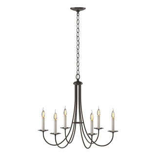 Hubbardton Forge - 101160-SKT-14 - Simple Sweep 6 Arm Chandelier - Simple Lines - Oil Rubbed Bronze