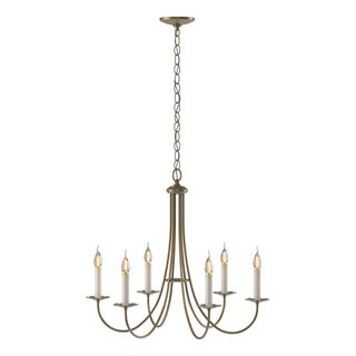 Hubbardton Forge - 101160-SKT-84 - Simple Sweep 6 Arm Chandelier - Simple Lines - Soft Gold