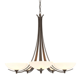 Hubbardton Forge - 101261-SKT-05-GG0123 - Aegis 5 Arm Chandelier - Aegis - Bronze