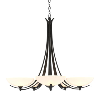 Hubbardton Forge - 101261-SKT-10-GG0123 - Aegis 5 Arm Chandelier - Aegis - Black