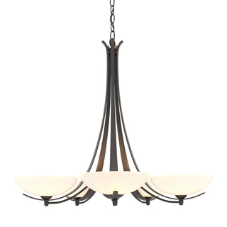 Hubbardton Forge - 101261-SKT-14-GG0123 - Aegis 5 Arm Chandelier - Aegis - Oil Rubbed Bronze