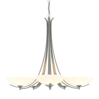 Hubbardton Forge - 101261-SKT-82-GG0123 - Aegis 5 Arm Chandelier - Aegis - Vintage Platinum