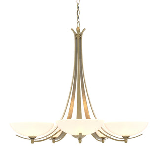 Hubbardton Forge - 101261-SKT-86-GG0123 - Aegis 5 Arm Chandelier - Aegis - Modern Brass