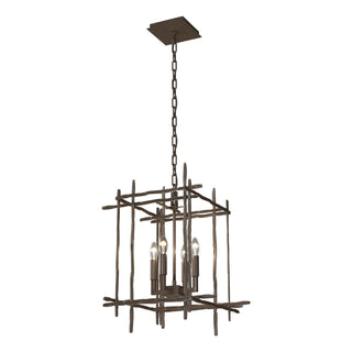 Hubbardton Forge - 101315-SKT-05 - Tura 4-Light Small Chandelier - Tura - Bronze