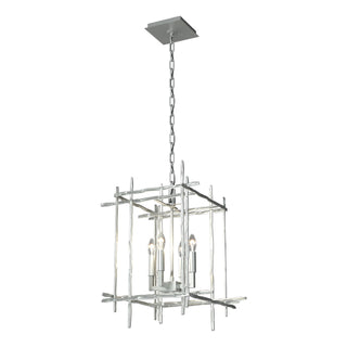 Hubbardton Forge - 101315-SKT-82 - Tura 4-Light Small Chandelier - Tura - Vintage Platinum