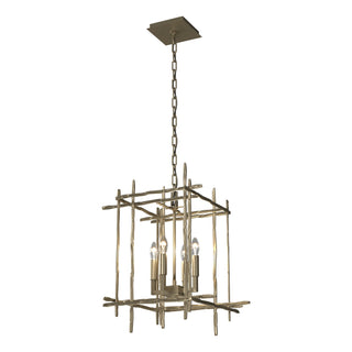 Hubbardton Forge - 101315-SKT-84 - Tura 4-Light Small Chandelier - Tura - Soft Gold
