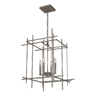 Hubbardton Forge - 101316-SKT-07 - Tura 4-Light Medium Chandelier - Tura - Dark Smoke