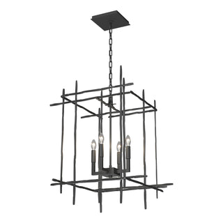 Hubbardton Forge - 101316-SKT-10 - Tura 4-Light Medium Chandelier - Tura - Black