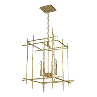 Hubbardton Forge - 101316-SKT-86 - Tura 4-Light Medium Chandelier - Tura - Modern Brass