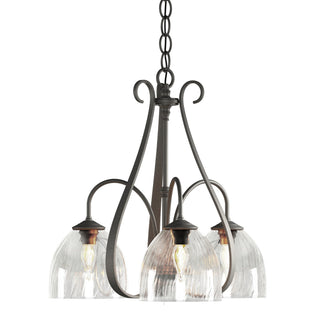 Hubbardton Forge - 101441-SKT-20-LL0001 - Sweeping Taper 3 Arm Chandelier - Sweeping Taper - Natural Iron