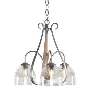 Hubbardton Forge - 101441-SKT-82-LL0001 - Sweeping Taper 3 Arm Chandelier - Sweeping Taper - Vintage Platinum