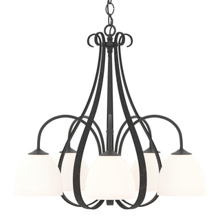 Hubbardton Forge - 101445-SKT-10-GG0001 - Sweeping Taper 5 Arm Chandelier - Sweeping Taper - Black