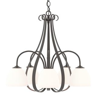 Hubbardton Forge - 101445-SKT-14-GG0001 - Sweeping Taper 5 Arm Chandelier - Sweeping Taper - Oil Rubbed Bronze
