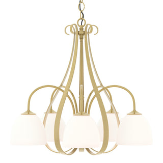 Hubbardton Forge - 101445-SKT-86-GG0001 - Sweeping Taper 5 Arm Chandelier - Sweeping Taper - Modern Brass
