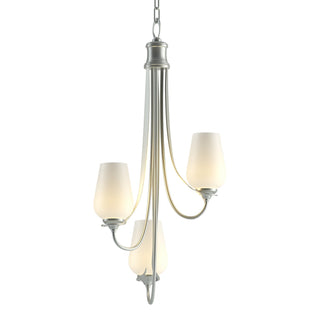 Hubbardton Forge - 103033-SKT-82-GG0303 - Flora 3 Arm Chandelier - Flora - Vintage Platinum