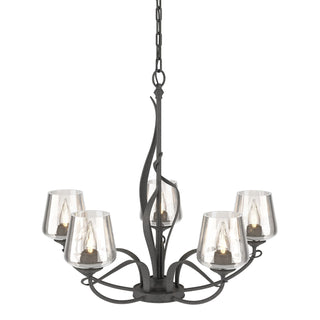 Hubbardton Forge - 103040-SKT-20-ZM0236 - Flora 5 Arm Chandelier - Flora - Natural Iron