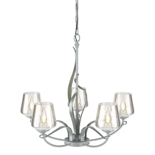 Hubbardton Forge - 103040-SKT-82-ZM0236 - Flora 5 Arm Chandelier - Flora - Vintage Platinum