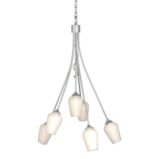 Hubbardton Forge - 103043-SKT-82-GG0303 - Flora 6 Arm Chandelier - Flora - Vintage Platinum