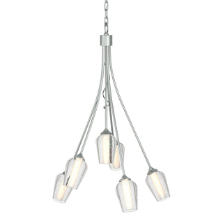 Hubbardton Forge - 103043-SKT-82-ZS0354 - Flora 6 Arm Chandelier - Flora - Vintage Platinum