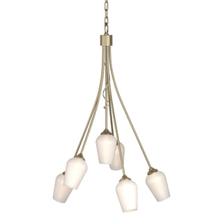 Hubbardton Forge - 103043-SKT-84-GG0303 - Flora 6 Arm Chandelier - Flora - Soft Gold
