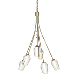 Hubbardton Forge - 103043-SKT-84-ZS0354 - Flora 6 Arm Chandelier - Flora - Soft Gold