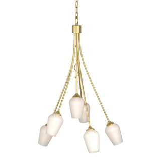 Hubbardton Forge - 103043-SKT-86-GG0303 - Flora 6 Arm Chandelier - Flora - Modern Brass