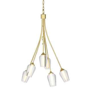 Hubbardton Forge - 103043-SKT-86-ZS0354 - Flora 6 Arm Chandelier - Flora - Modern Brass