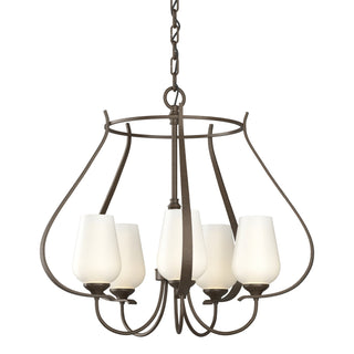 Hubbardton Forge - 103045-SKT-05-GG0303 - Flora 5 Arm Chandelier - Flora - Bronze