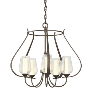 Hubbardton Forge - 103045-SKT-05-ZS0354 - Flora 5 Arm Chandelier - Flora - Bronze