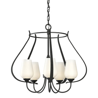 Hubbardton Forge - 103045-SKT-10-GG0303 - Flora 5 Arm Chandelier - Flora - Black