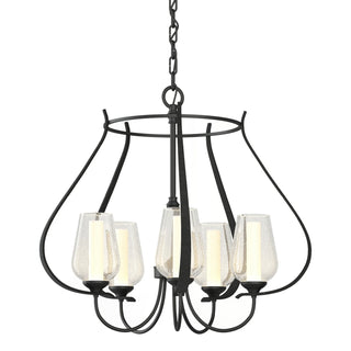 Hubbardton Forge - 103045-SKT-10-ZS0354 - Flora 5 Arm Chandelier - Flora - Black