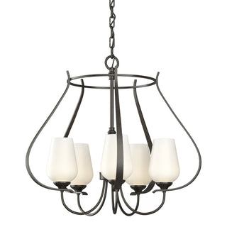 Hubbardton Forge - 103045-SKT-14-GG0303 - Flora 5 Arm Chandelier - Flora - Oil Rubbed Bronze