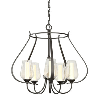 Hubbardton Forge - 103045-SKT-14-ZS0354 - Flora 5 Arm Chandelier - Flora - Oil Rubbed Bronze