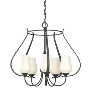 Hubbardton Forge - 103045-SKT-20-GG0303 - Flora 5 Arm Chandelier - Flora - Natural Iron