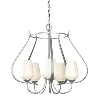 Hubbardton Forge - 103045-SKT-82-GG0303 - Flora 5 Arm Chandelier - Flora - Vintage Platinum