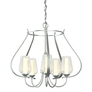 Hubbardton Forge - 103045-SKT-82-ZS0354 - Flora 5 Arm Chandelier - Flora - Vintage Platinum