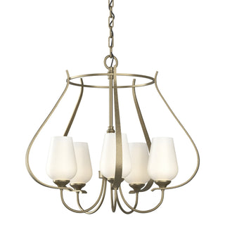 Hubbardton Forge - 103045-SKT-84-GG0303 - Flora 5 Arm Chandelier - Flora - Soft Gold