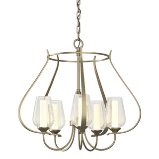 Hubbardton Forge - 103045-SKT-84-ZS0354 - Flora 5 Arm Chandelier - Flora - Soft Gold