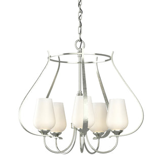 Hubbardton Forge - 103045-SKT-85-GG0303 - Flora 5 Arm Chandelier - Flora - Sterling
