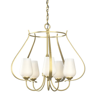 Hubbardton Forge - 103045-SKT-86-GG0303 - Flora 5 Arm Chandelier - Flora - Modern Brass