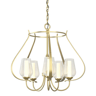 Hubbardton Forge - 103045-SKT-86-ZS0354 - Flora 5 Arm Chandelier - Flora - Modern Brass