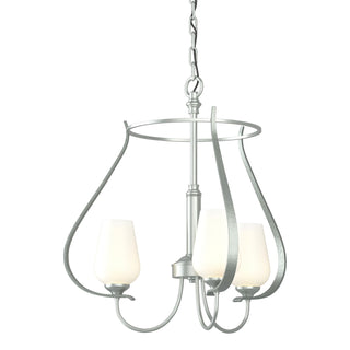 Hubbardton Forge - 103047-SKT-82-GG0303 - Flora 3 Arm Chandelier - Flora - Vintage Platinum